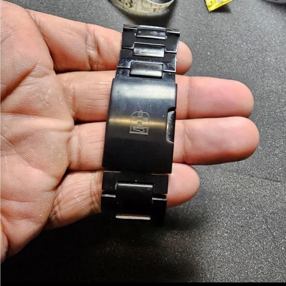 Vince Camuto Quartz Watch VC/1009BLBK The Master Blue Aluminum Black Ion-Plated - Picture 8 of 10